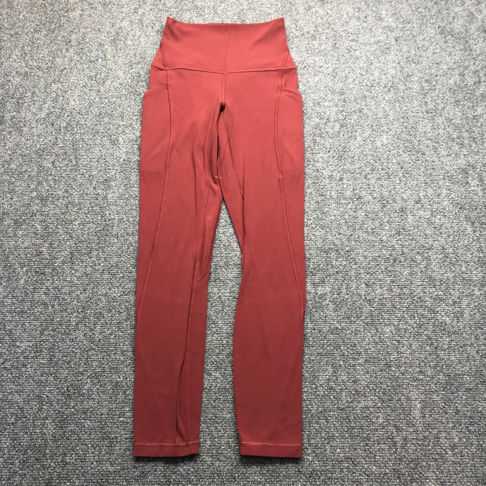 Lululemon Invigorate High-Rise Tight 25 Everlux Red Terracotta Leggings Size 2